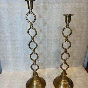 Arteriors Home Brass 13.5" & 19.5” Candle Holders